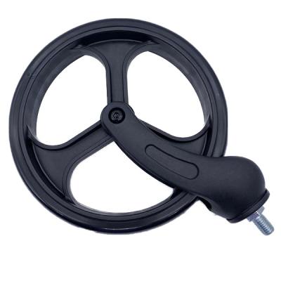 8 Inch PVC Black Replacement Caster Wheels For Wheelchair Casters