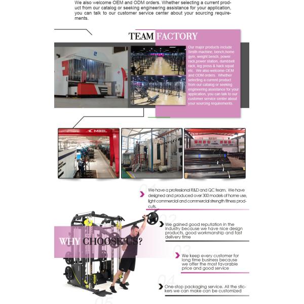 1360*360*185mm Dimension Box Multi-Functional Smith Machine for Full Body Workout