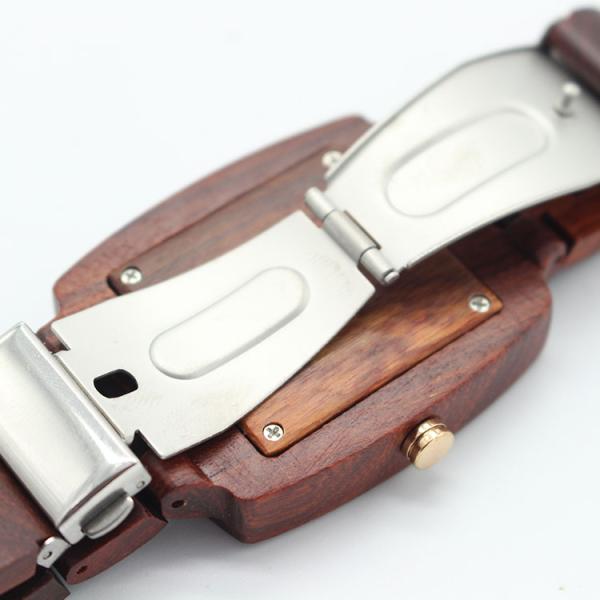 Personalized Black Wood Watch , Wooden Chronograph Watches For Men