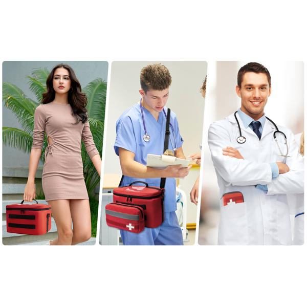 Medicine Storage Bag, Pill Bottle Organizer With Medication Cooler Bag And Small Pouch, Medical Bag For Emergency