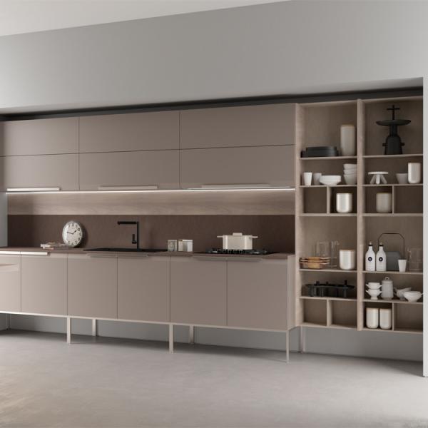 Wooden Veneer Kitchen Cabinet Storage For Wholesales Modular Kitchen Cabinet