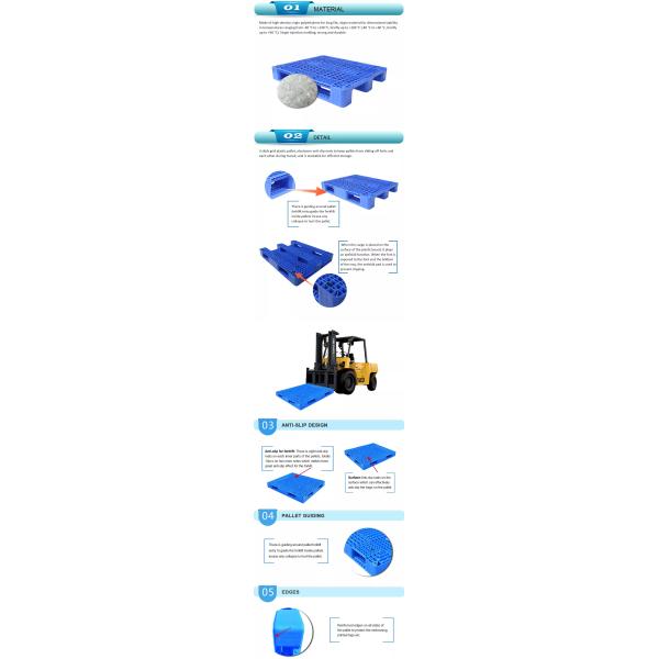 Паллеты HDPE европейские стандартные 3 паллета бегунов реверзибельных пластиковых