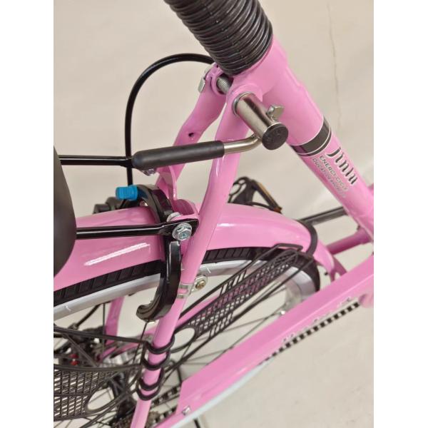 24 pouces vélo de ville vélo de ville à vitesse unique frein à disque avec dynamo lumière