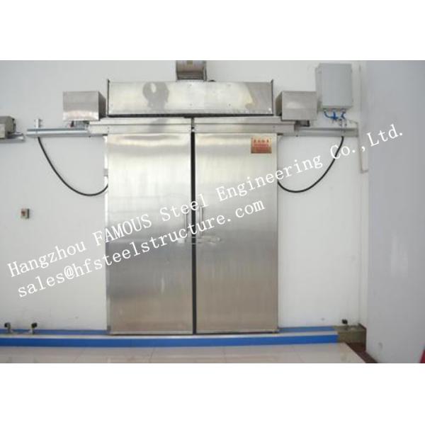 Automatic Insulated Industrial Heavy Metal Sliding Door For Cold Room Storage