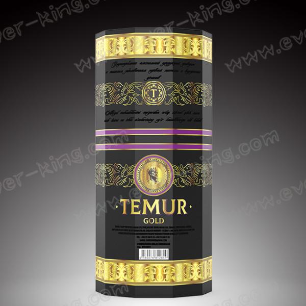 Коробка стеклянной бутылки гофрированной бумаги цилиндрическая роскошная кожаная