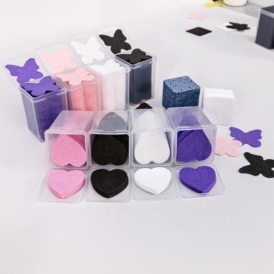 Lingettes dissolvantes pour vernis à ongles violet, rose et noir, 200 pièces/boîte, lingettes préparatoires colorées