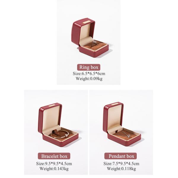 Boîte d'emballage à boucle carrée en PU pour bijoux