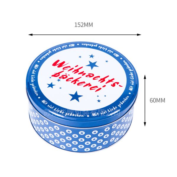 Custom Christmas Tin Box for Gift Square and Round Dessert Tin Can