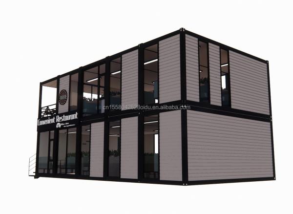 折りたたむポータブル切断可能 20ft 40ft モジュール式リビングコンテナハウス アルミ合金窓