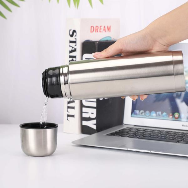 500ml Bullet Shape Double Wall Insulated Flask Stocked Vacuum Mug for Hot and Cool Water