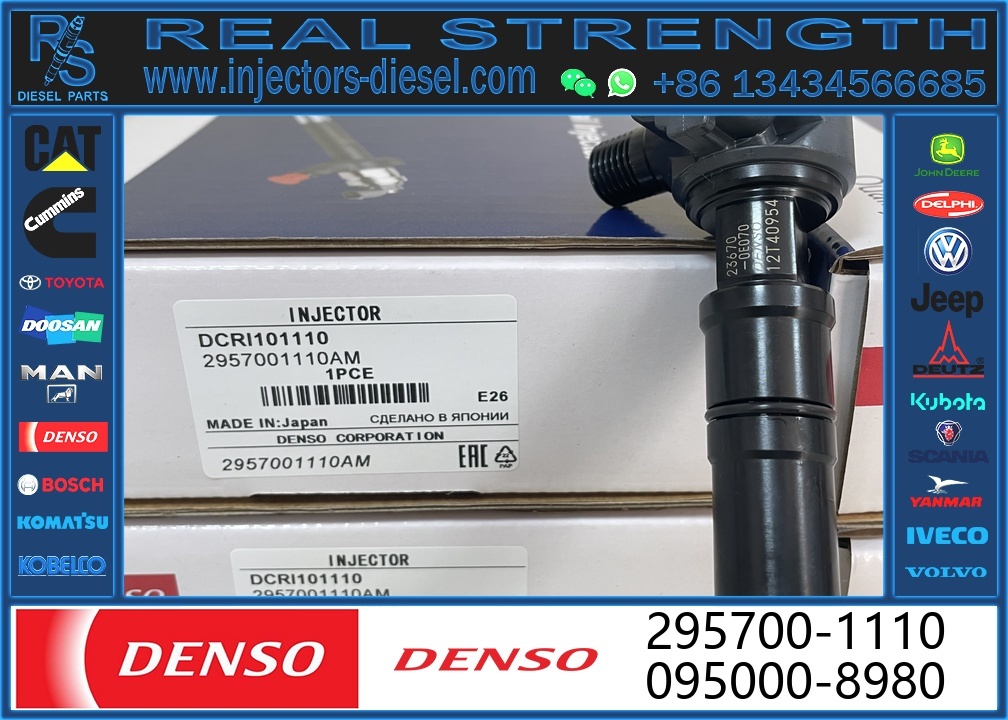 295700-1110 2957001110 Common Rail Diesel Fuel Injector 23670-0E070 236700E070 for 2GD-FTV 2GD 2.4L Engine