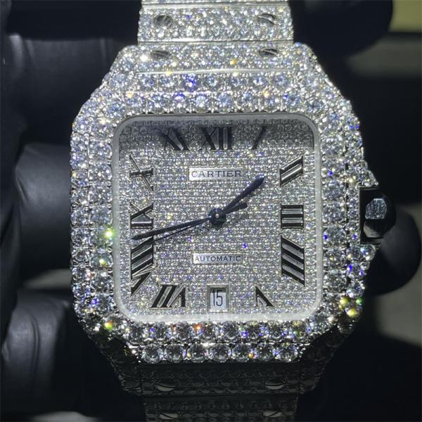 Quartzo em volta do busto brilhante de Moissanite do corte abaixo de Hip Hop Bling