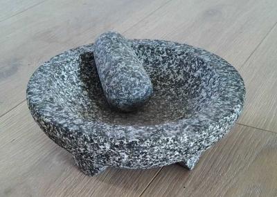 Kitchen Spice Grinding Stone Mortar And Pestle Press Garlic Pounder 20cm