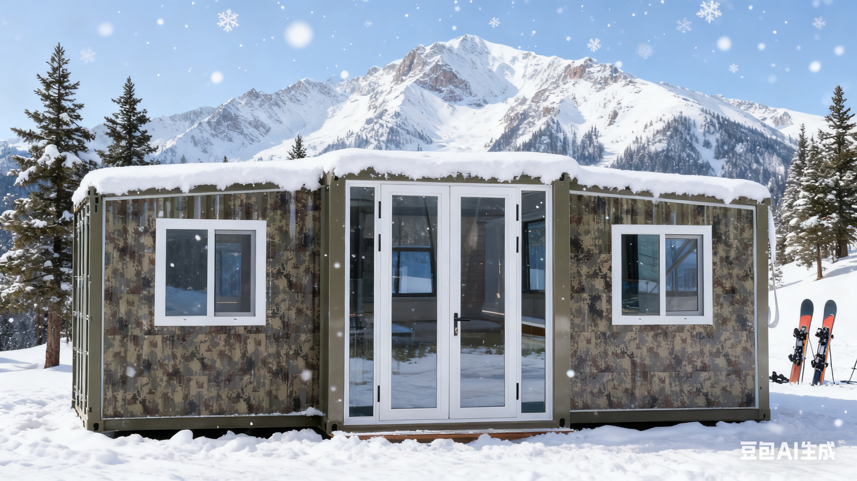 Contenedor plegable de 20 pies para fácil envío/2 Pcs Acomoda a 2-4 personas