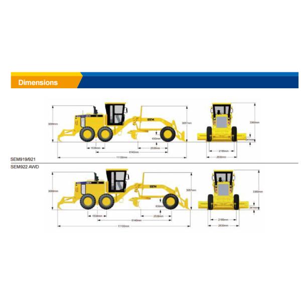 Price SEM919 motor grader supplier