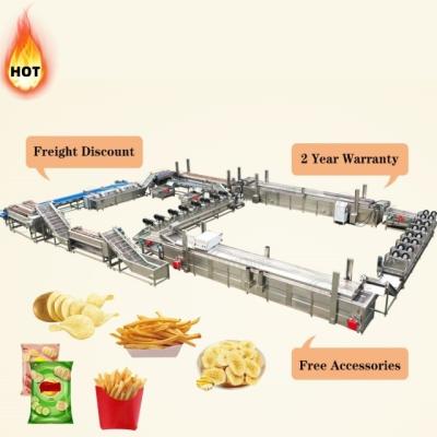 Máquina automática de fabricação de batatas fritas para fácil operação e manutenção