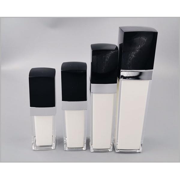Square 50ml Acrylic Airless Bottle For Cosmetic Packaging
