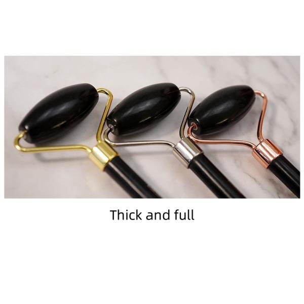 Muscle Massage Custom Black Bian Stone Gua Sha Scraping Board Guasha Face Roller Gift Box Set for Spa Skin Care Routine