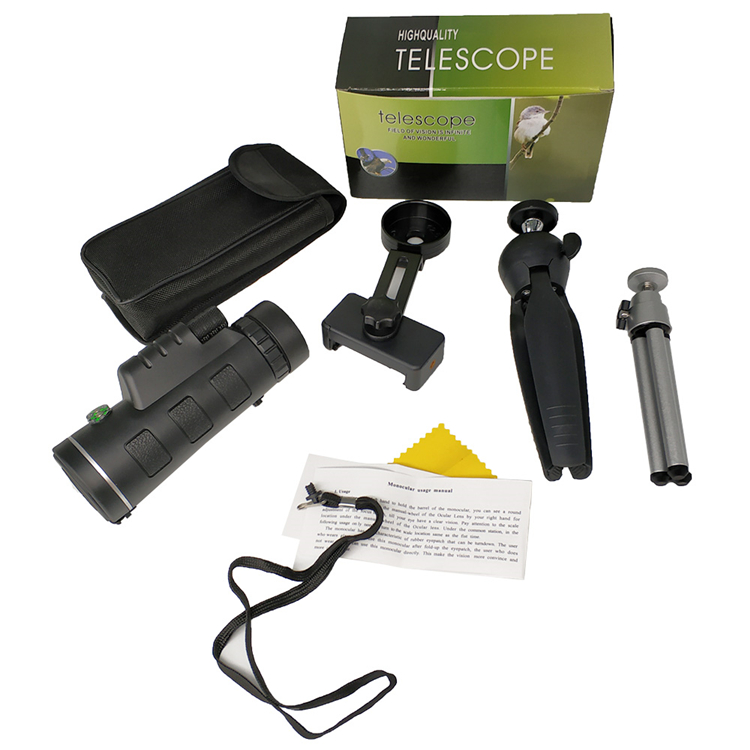 Телескоп большого определения окуляра 40x60mm высокого Monocular с держателем телефона