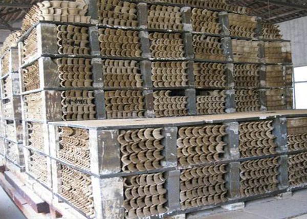 Large Size Ceramic Structured Packing / Ceramic Raschig Rings For Tower Packing