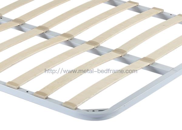 Strong Bearing Poplar Slat Bed Frame , Modern Black Super King Slatted Bed Base