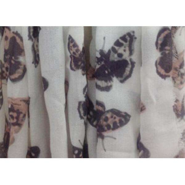 China manufactuer buttlefly print scarf 100% Acrylic 82*200cm shawl hijab online wholesale exporter