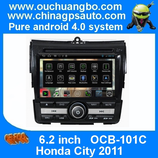 Ouchuangbo Car GPS DVD Autoradio Android 4.0 for Honda City 2011 with BT 3G Wifi S150 Platform OCB-101C