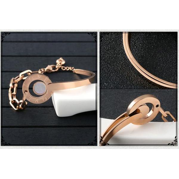 China factory 316l stainless steel Shell Bangle jewelry ,Cross Chain bracelets with Lettering