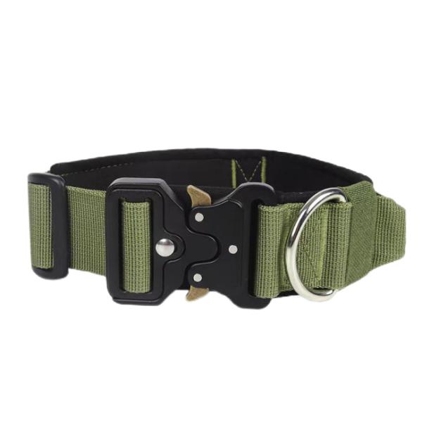 Colarão tático durável e confortável para cães grandes - ajustável, respirável e refletor para máxima segurança