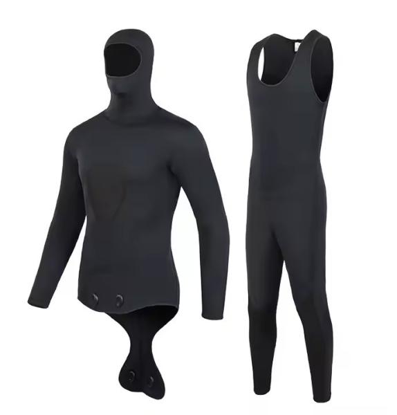 Black Sleek Scuba Diving Wetsuit 3mm Spearfishing Wetsuit For Underwater Snorkeling