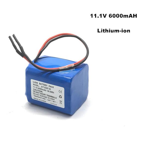Батарея иона 3S3P 18650 2000mah 11.1V 6000mah Li с BMS для освещения этапа СИД
