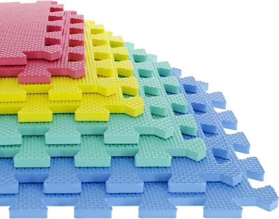 EVA Foam Mat Tiles - Interlocking Padding for Garage, Playroom, or Gym Flooring - Workout Mat or Baby Playmat