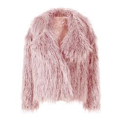New Winter Style Fashion Woolen Faux Fur Collar Jackets Breathable Coated Fur Coat Women Winter