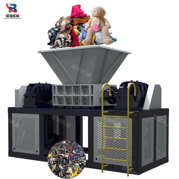 Textile Waste Double Shaft Shredder - Used Clothes & Fabric Scrap Shredding Equipment
