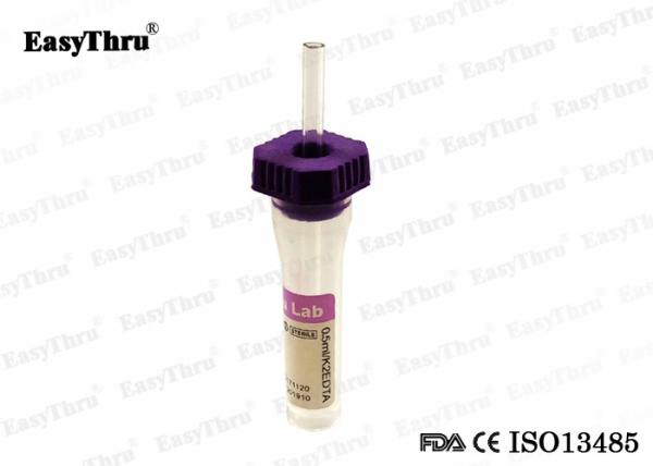Leakproof Odorless Blood Sample Bottles , Rubber Stopper Blood Sample Container