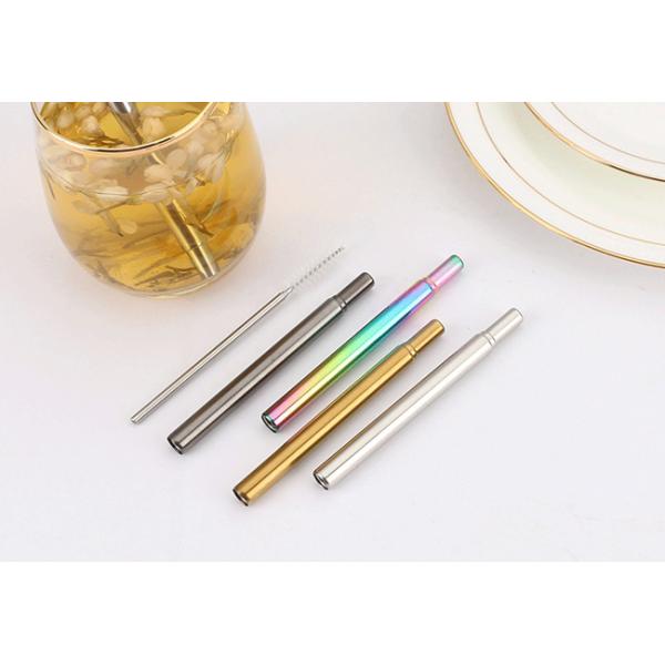 Bar Drinking 10.5 Stainless Steel Straws With Cleaner FDA Approved Reusable
