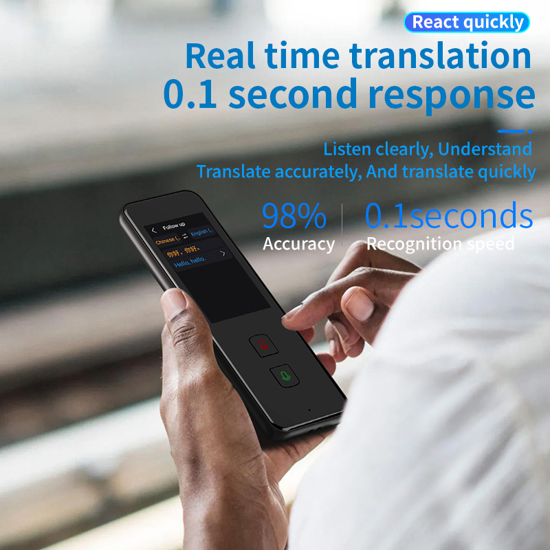 Multi Language Real Time Handheld Translation Device Online / Offline Voice Translator