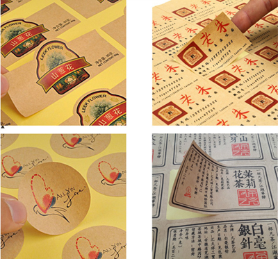 Pegatinas de papel kraft impresas personalizadas Fabricante de pegatinas con logotipo personalizado ecológicas