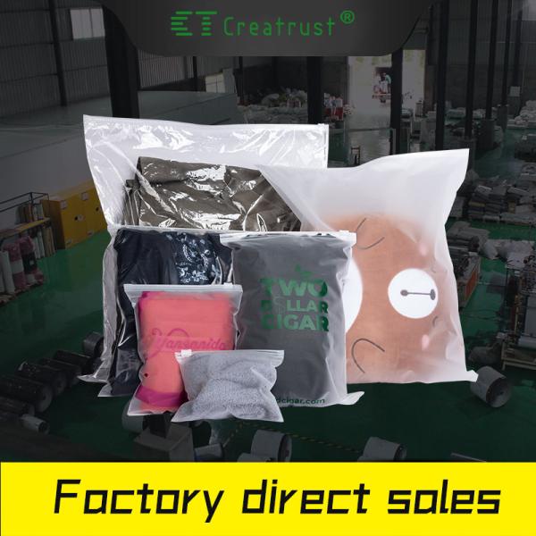 CTCX Custom Eco Friendly Frosted Clear Pe Zip Lock Bags Ziplock Packaging Bag Ziplock Bag Logo