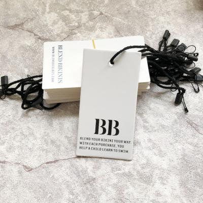 Luxury Custom Logo Clothing Tags With Your Own Logo Foil Printing/Private Swing Tags For Clothing