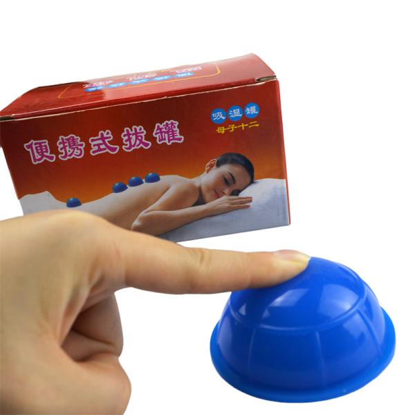 Silicone Suction Cupping Set Series 12 Pcs Face Guasha Wrinkle Removal Skin Care Spa Beauty Therapy Cups for Body Muscles