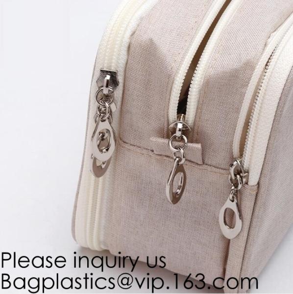 New Fashion Travel Makeup Brush Mesh Cosmetic Bag,Portable Canvas Travel Organizer Cosmetic Bag Toiletry Makeup Wash Bag