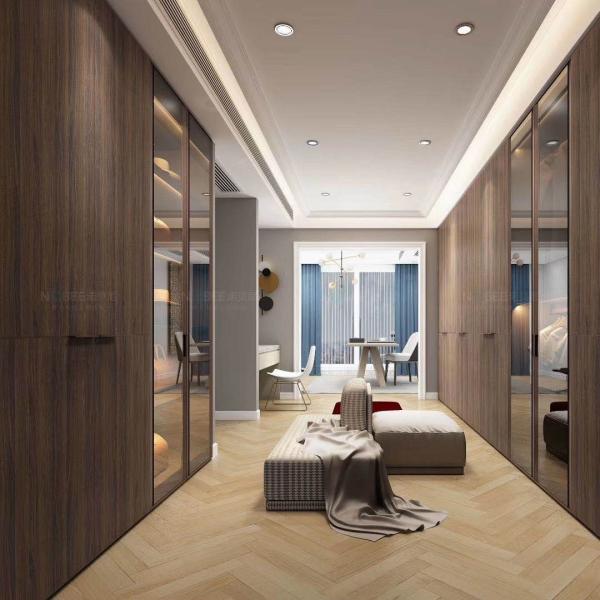 Glass Door 75cm Wide Swing Shutter Wardrobe Storage Units Stain Resistant For Hotel Furniture