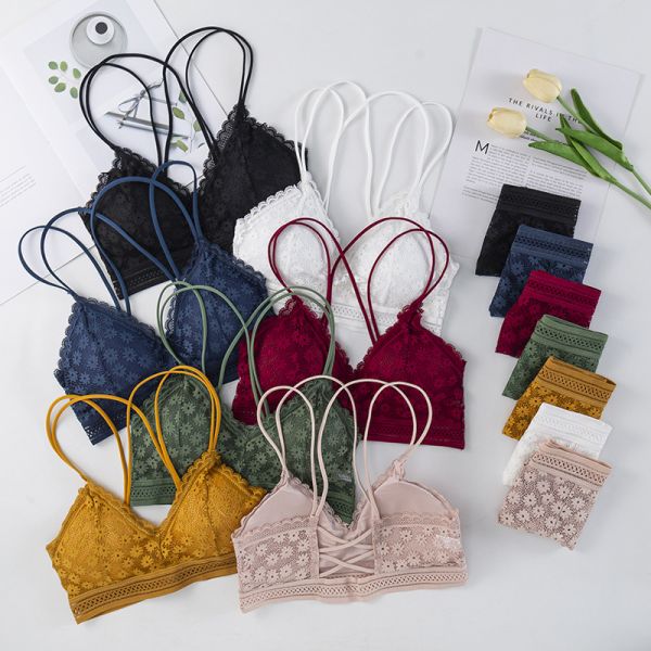 Best Quality Sexy Fashion Women Lace Panties Bra Set Low MOQ Underwear Wholesale Sexy Lace Bra Set Women