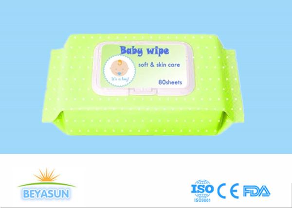 100 Pcs Disposable Wet Wipes , Biodegradable Baby Wipes CE / ISO Passed