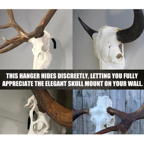 European Mount Skull Hanger, Large Euro Mount Deer Skull Hangers for Buffalo, Pronghorn, Skull Wall Mount Bracket Hangers (Европейский вешатель черепа для горных оленей, большой европейский вешатель черепа для буйволов, пронгхорна, вешатель черепа для стенных крепежей)