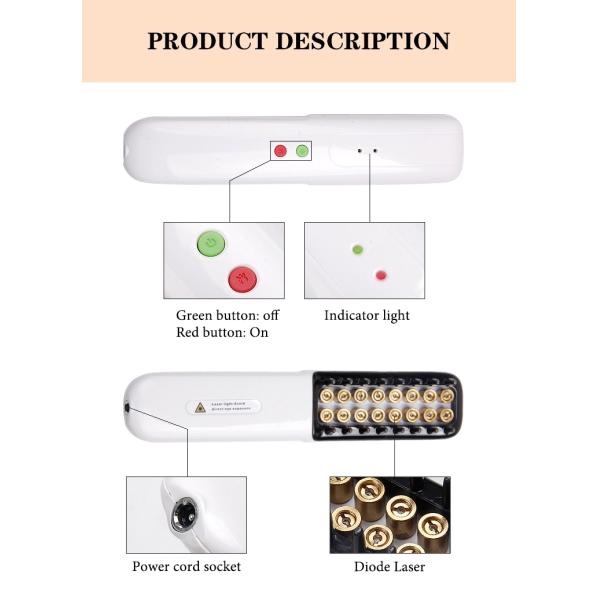 5W Home 660NM Hair Growth Massage Comb