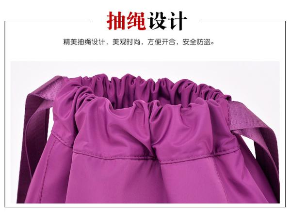 Polyester Sports Waterproof Drawstring Bag Customized Color 37 * 47CM