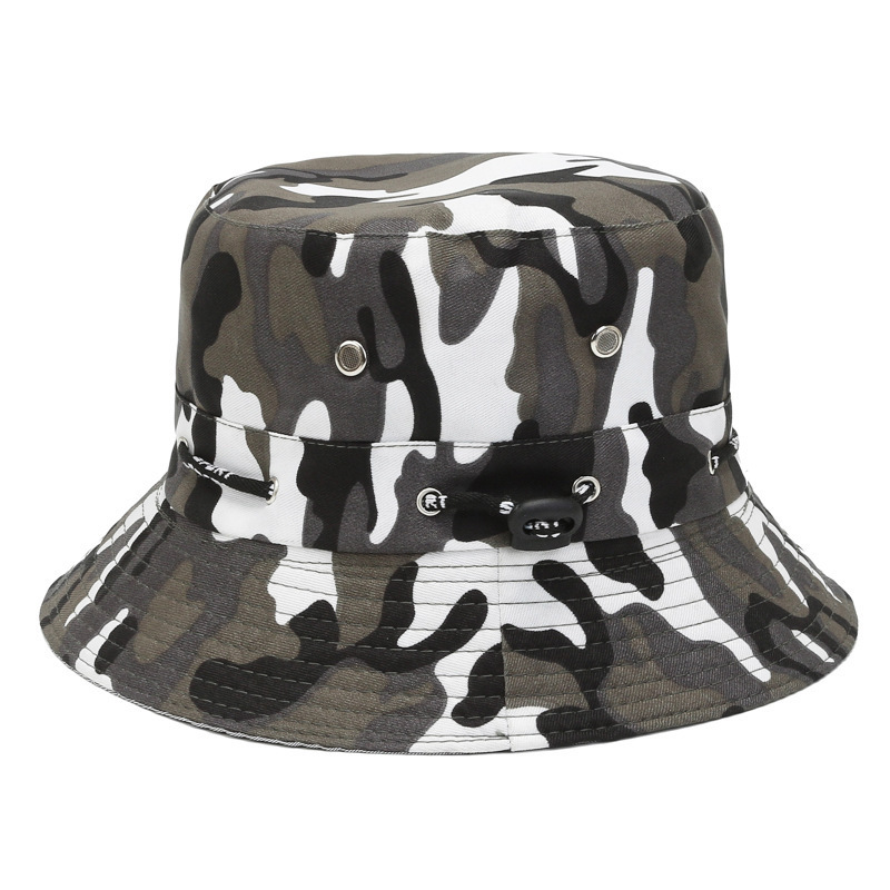 Camouflage Bucket Hat – Tactical Boonie Hat with Adjustable Chin Strap | Outdoor Fishing & Hunting Sun Hat | Custom Bucket Hat