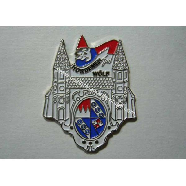 High Quality High 3D Relief Zinc Alloy Rhinestone Medal with Gold And Antique Nickel Plate